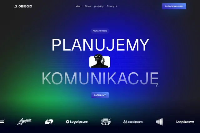 Rzeczywisty widok strony Obiegio — obiegioapp.pl