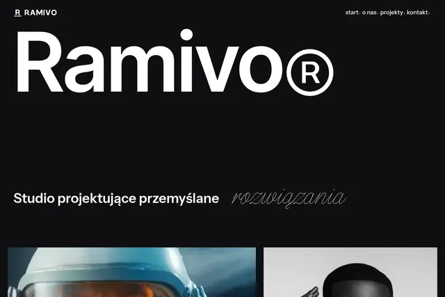 Rzeczywisty widok strony Ramivo Studio — ramivostudio.pl