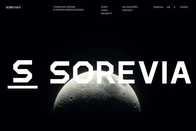 Rzeczywisty widok strony Sorevia Studio — soreviastudio.pl